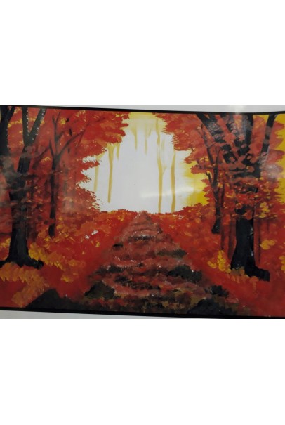 Autumn misty sunrise (Canvas) With Frame (12"X18") Autumn misty sunrise (Canvas) With Frame (12"X18")